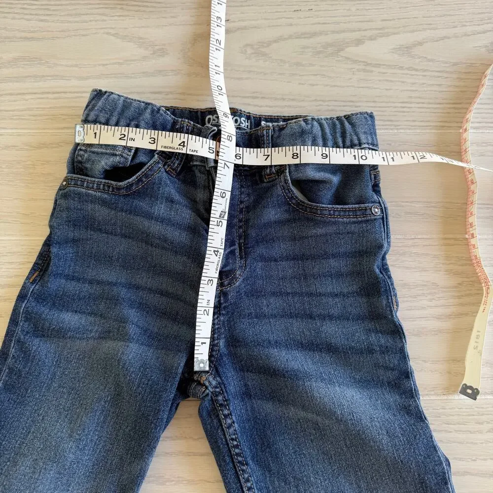OshKosh B’gosh Boys Classic Straight Jeans Size 7R/7A Blue Denim